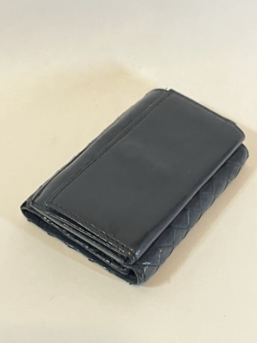 Vintage Bottega Veneta Black Intrecciato Snap Wallet Authentic 🇮🇹 - Picture 2 of 15